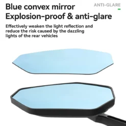Adjustable Handlebar Bike Rearview Mirror Mirror with Anti-Glare Glass