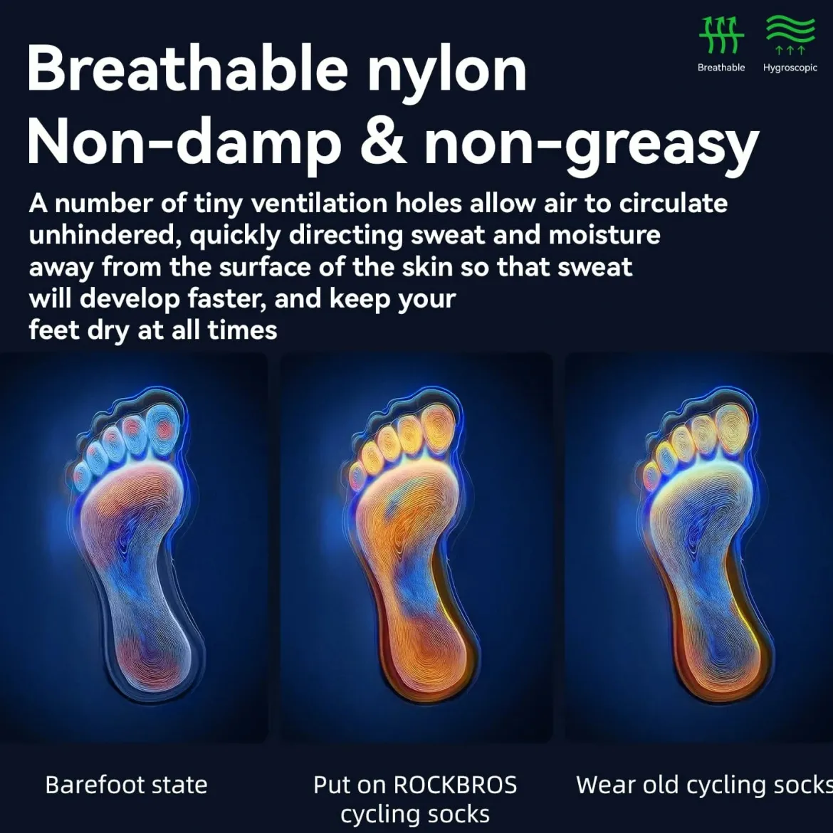 Aerodynamic Cycling Socks with Wear-resistant Hee Wicking Athletic Crew