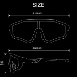 Aerodynamic Windproof Photochromic Cycling Sunglasses
