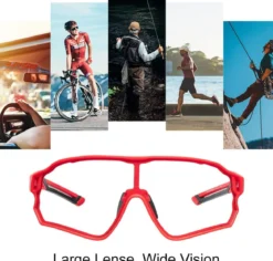 Aerodynamic Windproof Photochromic Cycling Sunglasses