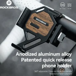 Aluminum Anti-Shake Cell Bike Phone Holder, Motorcycle Phone Mount for 2.56–3.74