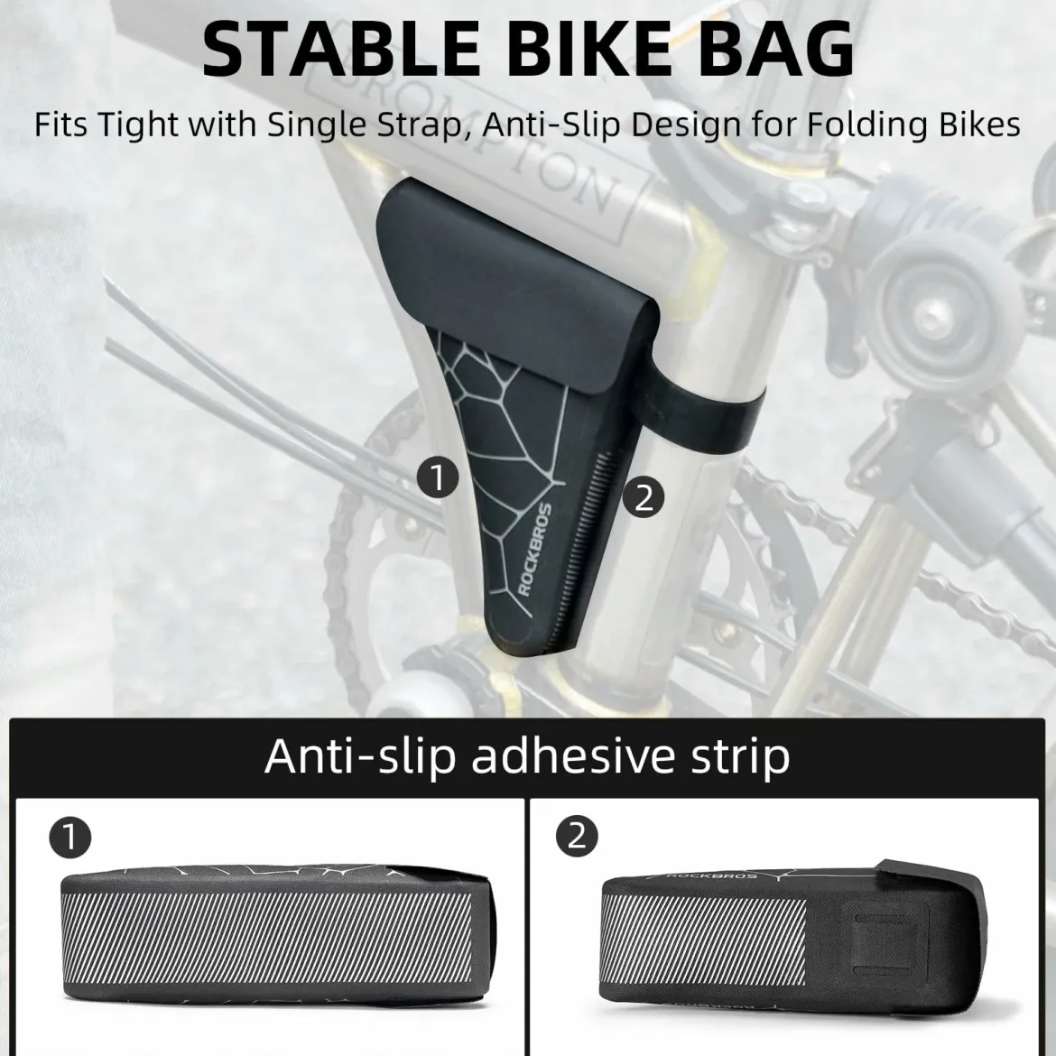 Bike Frame Storage Bag, Waterproof Bicycle Triangle Pouch