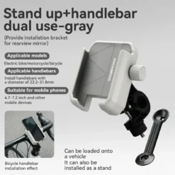 Bike Phone Holder Half Wrap Anti-Overload for 4.7-7.2''