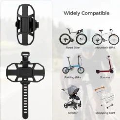 Bike Phone Mount Silicone Quick-Release