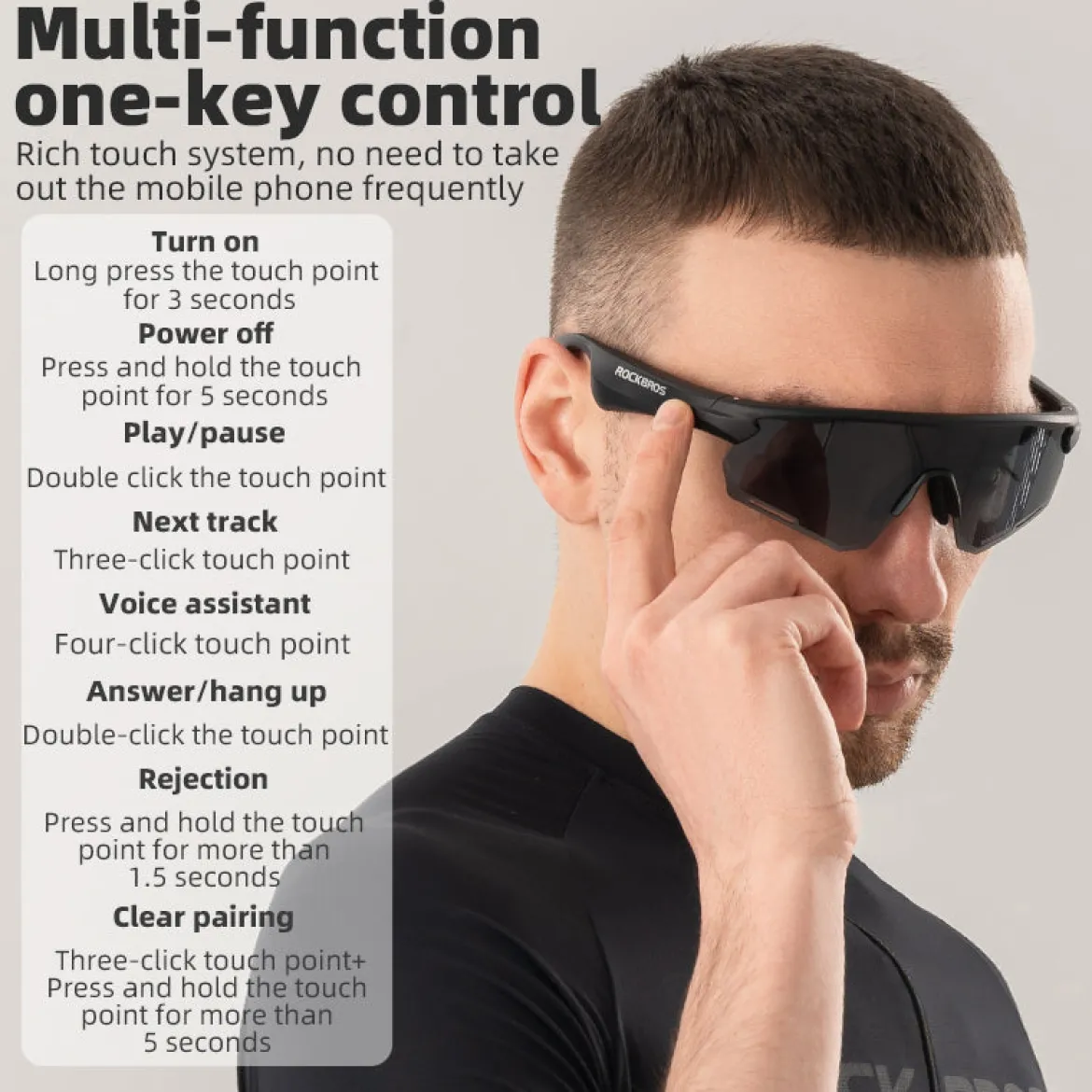 Bluetooth Polarized Cycling Sunglasses with Speakers