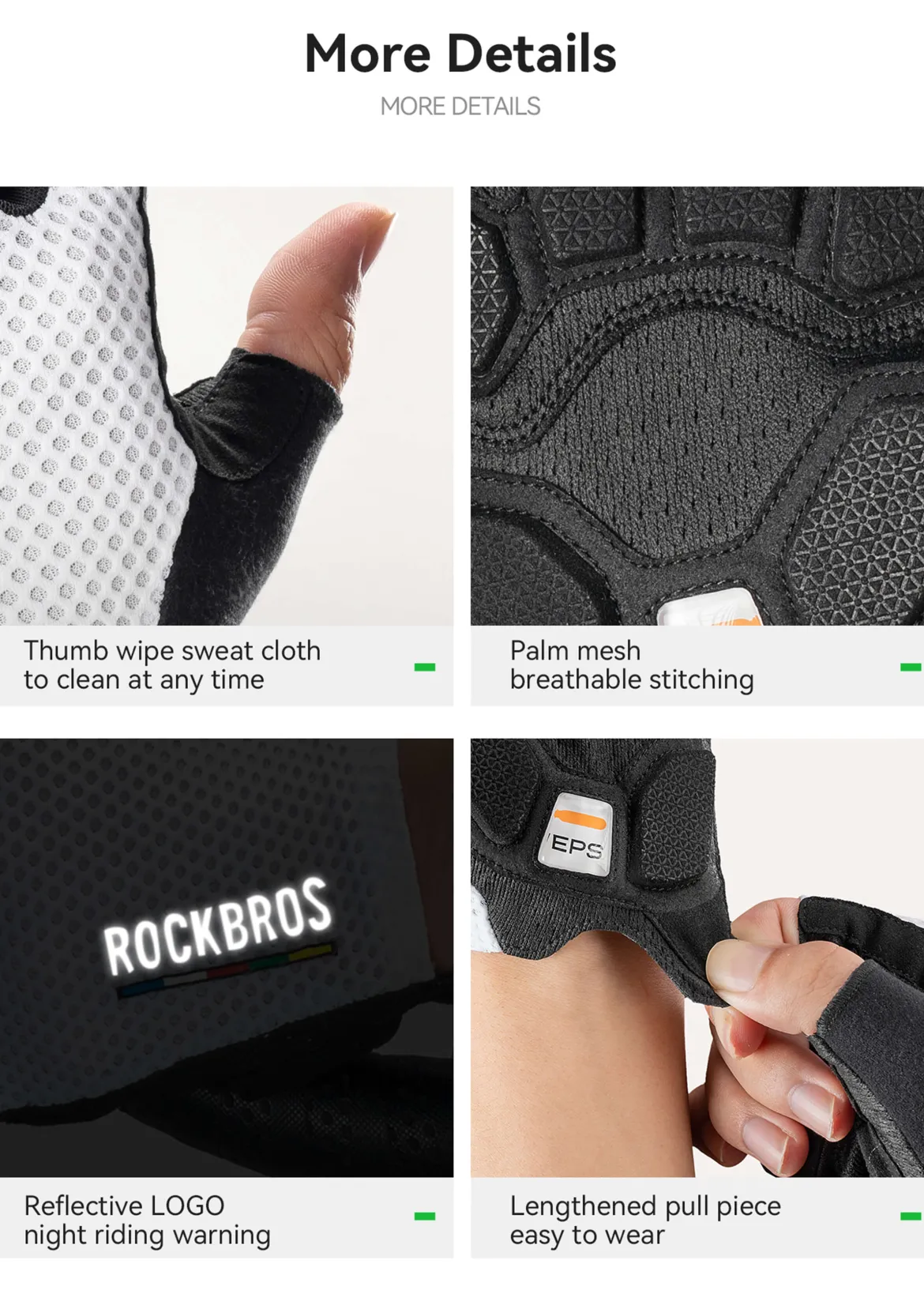 Breathable Anti-Slip Half Finger Cycling Gloves | ROAD TO SKY
