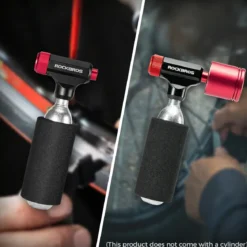 CO2 Bike Tire Inflator with Pressure Gauge for Presta & Schrader Valves