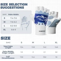 Cute Kids Half-Finger Cycling Gloves Non-Slip Padded Unisex