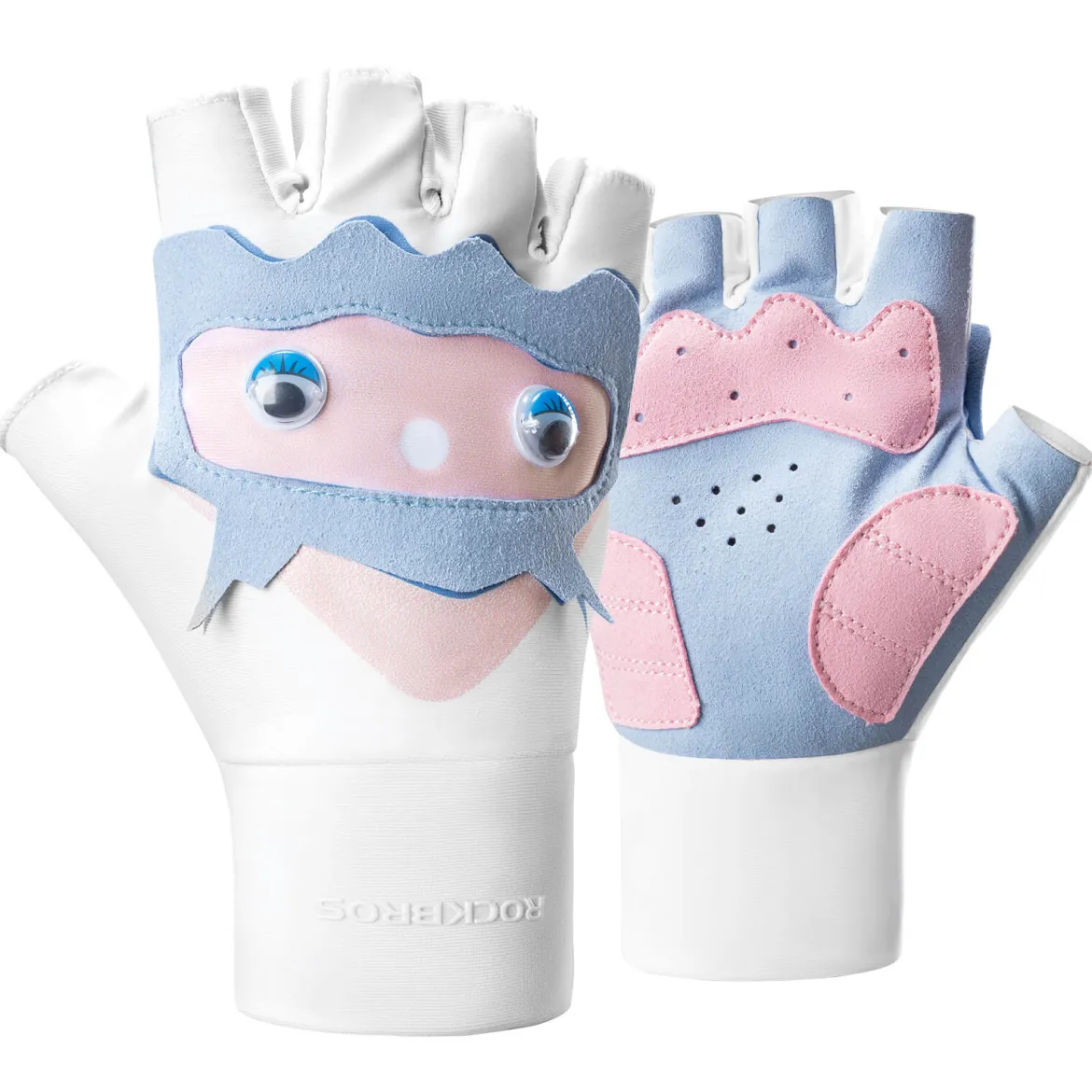 Cute Kids Half-Finger Cycling Gloves Non-Slip Padded Unisex