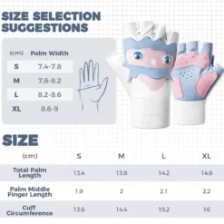 Cute Kids Half-Finger Cycling Gloves Non-Slip Padded Unisex