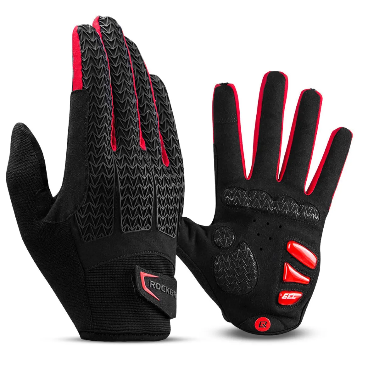 Cycling Gloves Full Finger with Gel Padded Shock Absorbing