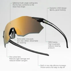 Durable Polarized Cycling Sunglasses with UV400 Protection