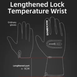 Fleece-Lined Thickened Full Finger Double-Layer Ski Gloves