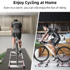 Foldable Adjustable Bike Rollers with Resistance for Indoor Exercise