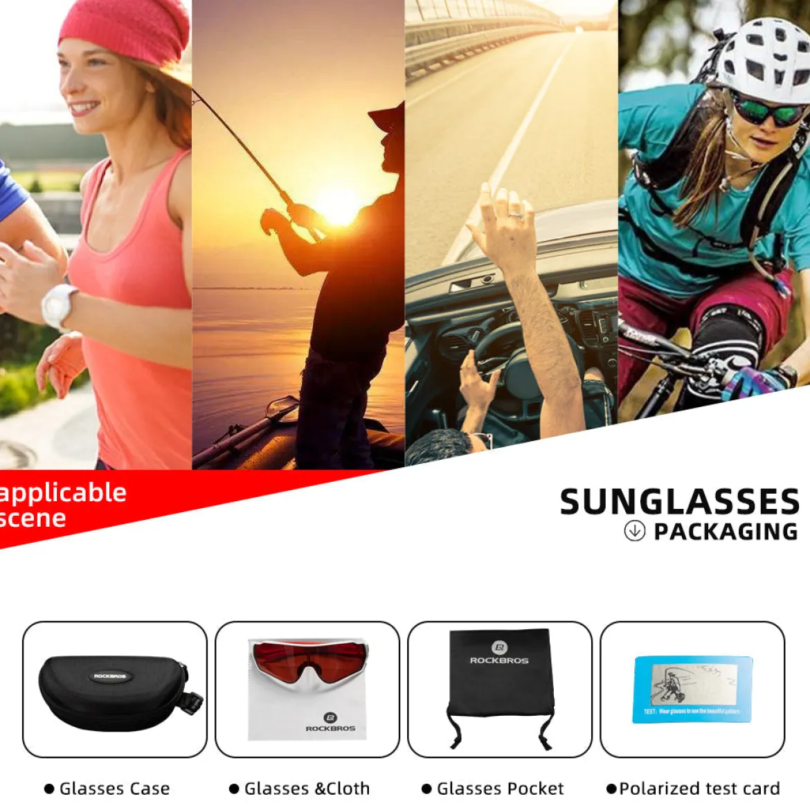 Full-Frame Polarized Cycling Glasses with Myopia Insert