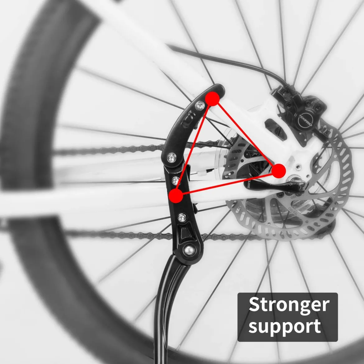 Heavy-Duty Side Kickstand for 24"-28" Mountain Bikes