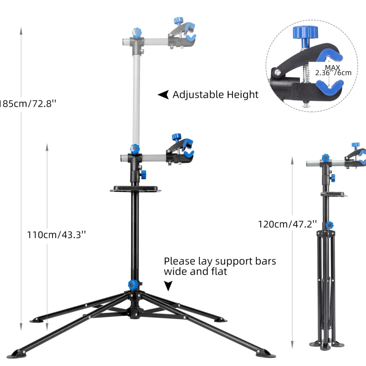 Height-Adjustable Bike Repair Stand for Home Maintenance
