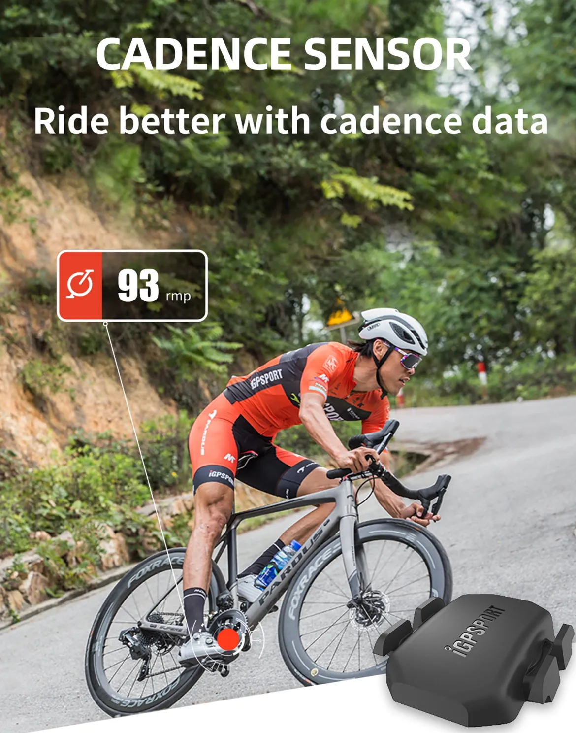 iGPSPORT Bike Speed & Cadence Sensor ANT+ Bluetooth 5.0 IPX7 Waterproof