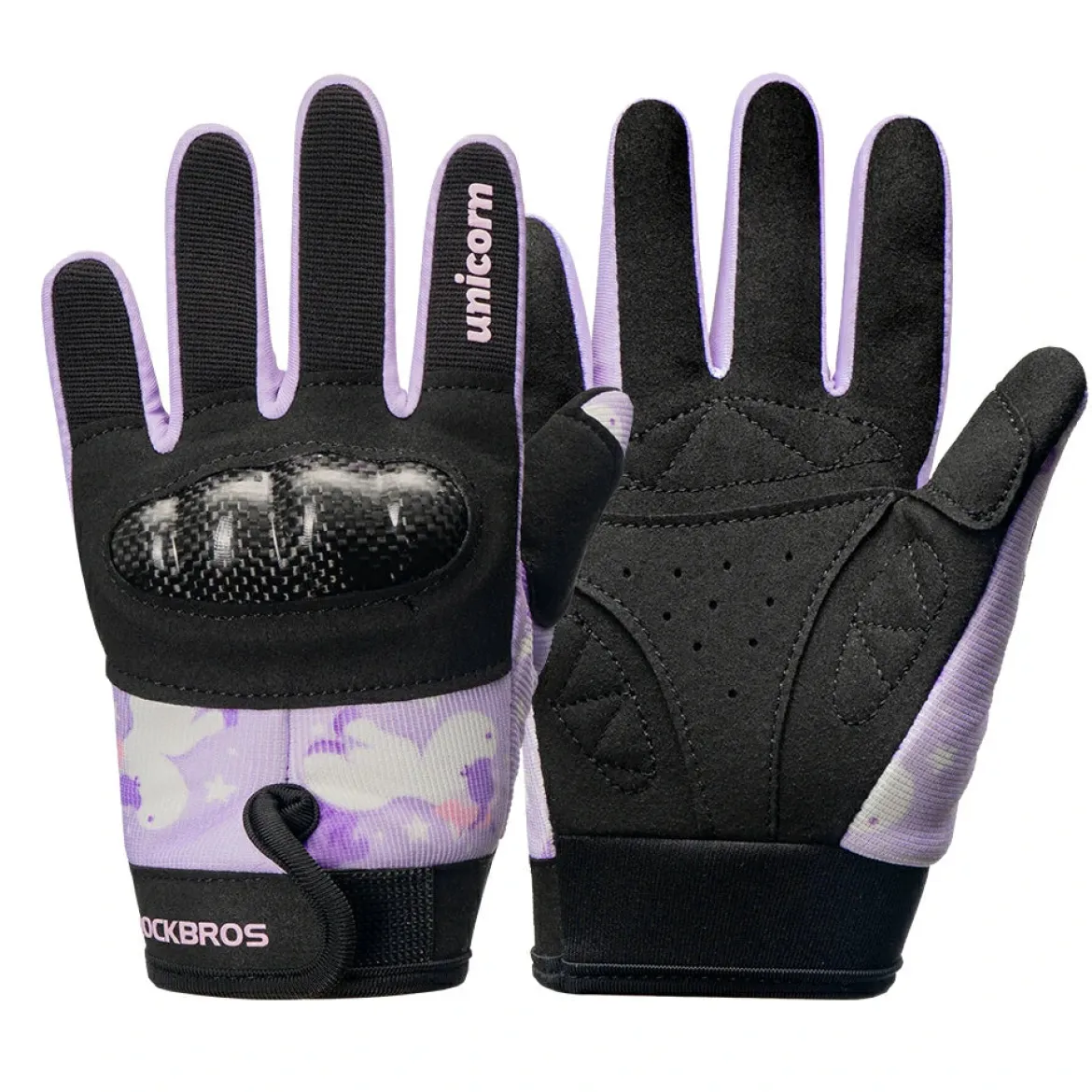 Kids Full Finger Gloves with Hard Shell Protection