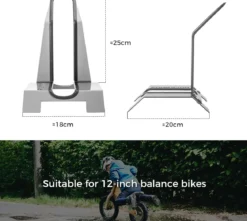 L-shaped Parking Rack For 12 Inch Kids Scoote Bicycle