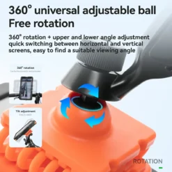 Magnetic Waterproof Bike Phone Holder Shock-Absorbing For 4.7–6.9‘’