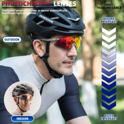 Men's TR90 Photochromic Cycling Sunglasses for MTB