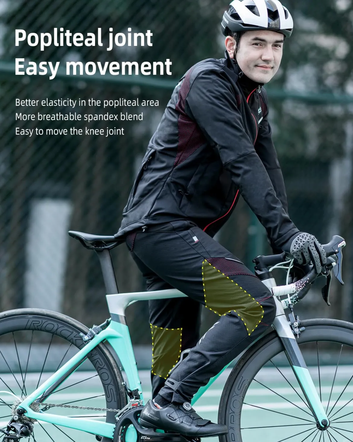 Men's Winter Cycling Pants Windproof Thermal Ergonomics