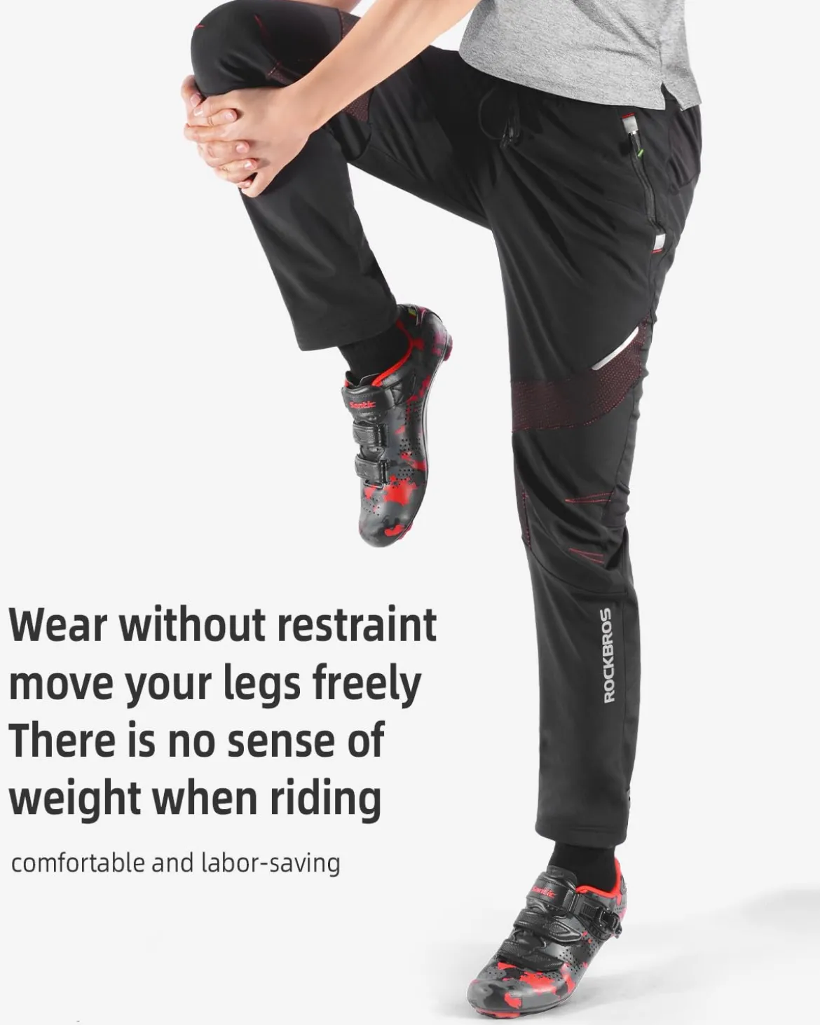 Men's Winter Cycling Pants Windproof Thermal Ergonomics