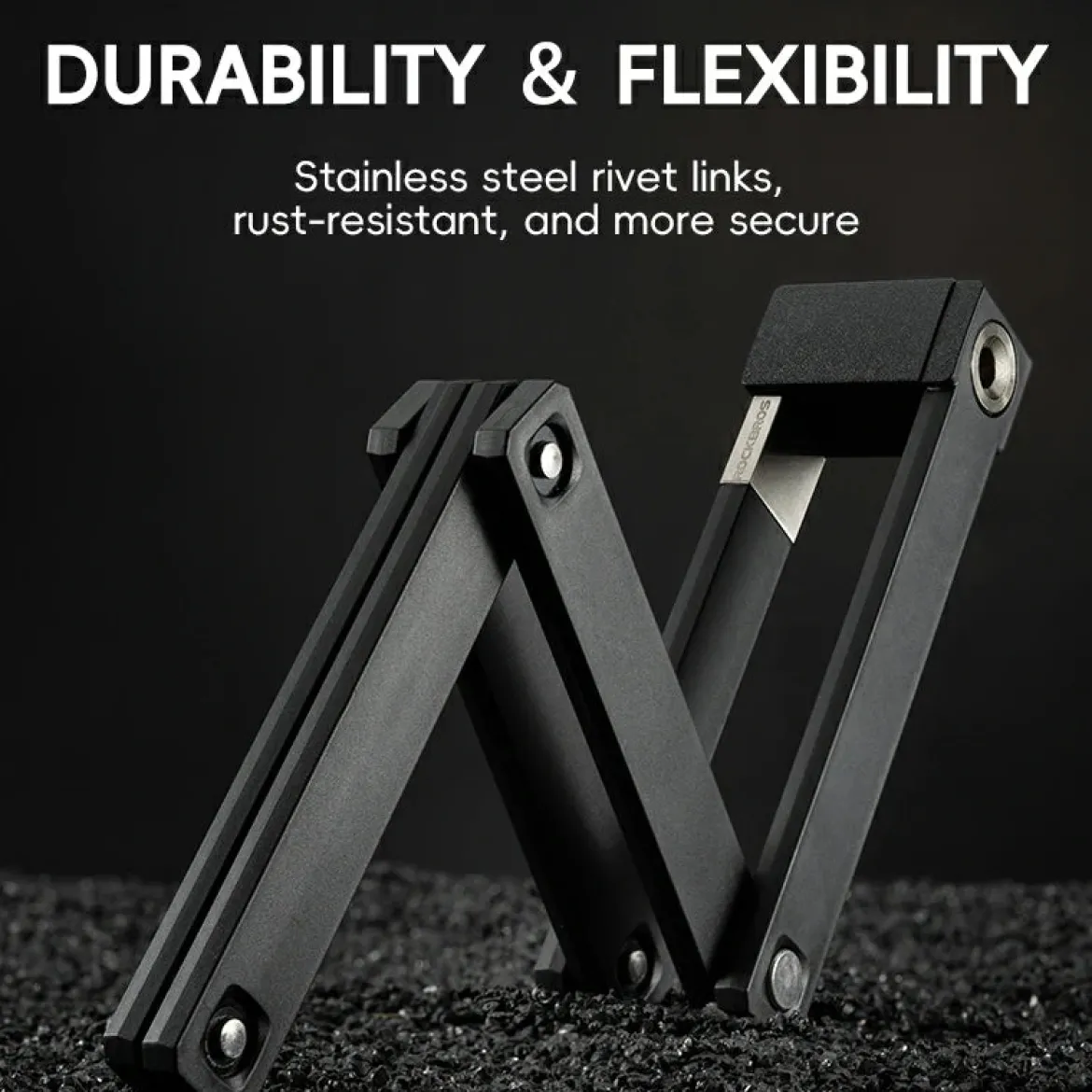 Mini Folding Bike Lock with Mount Bracket