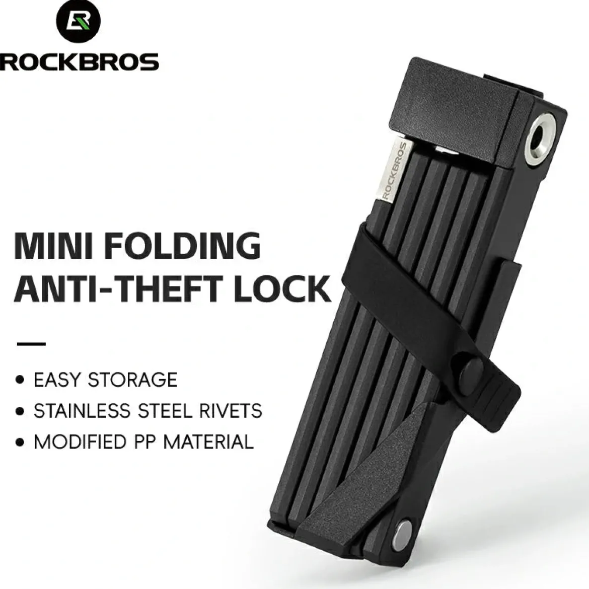 Mini Folding Bike Lock with Mount Bracket