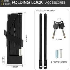 Mini Folding Bike Lock with Mount Bracket