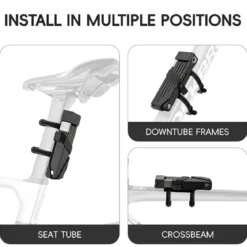 Mini Folding Bike Lock with Mount Bracket