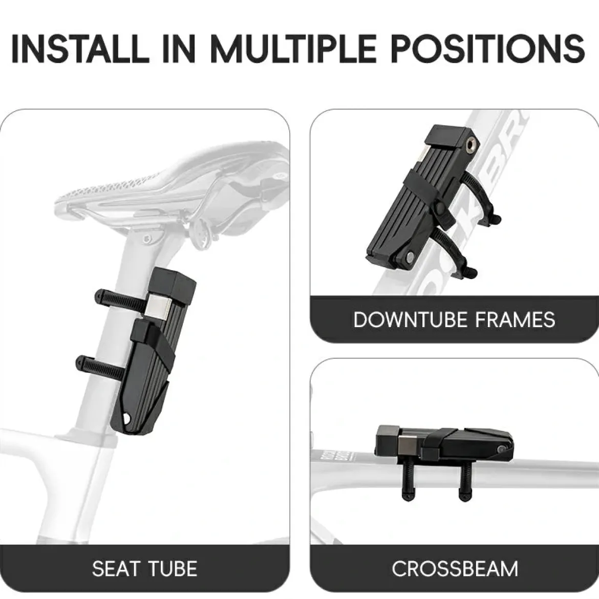 Mini Folding Bike Lock with Mount Bracket