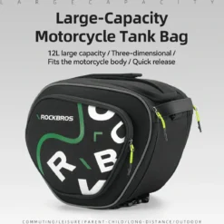 Motorcycle Tank Bag Helmet Bag 12L With Rain Cover