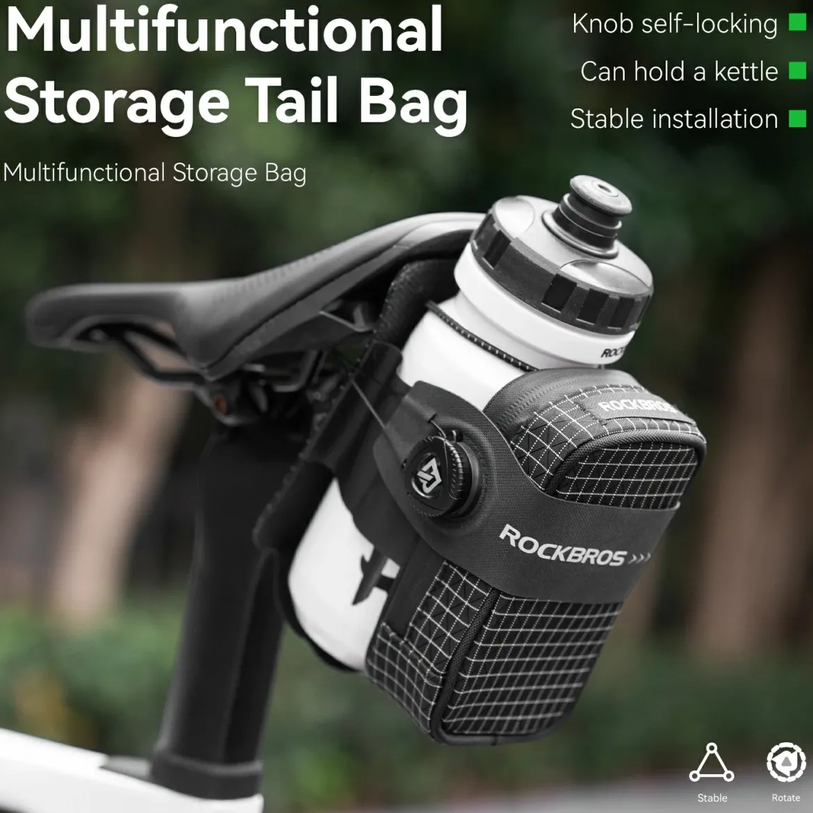 Multifunctional Cycling Storage Tail bag Saddle Bag Water Bottle Bag