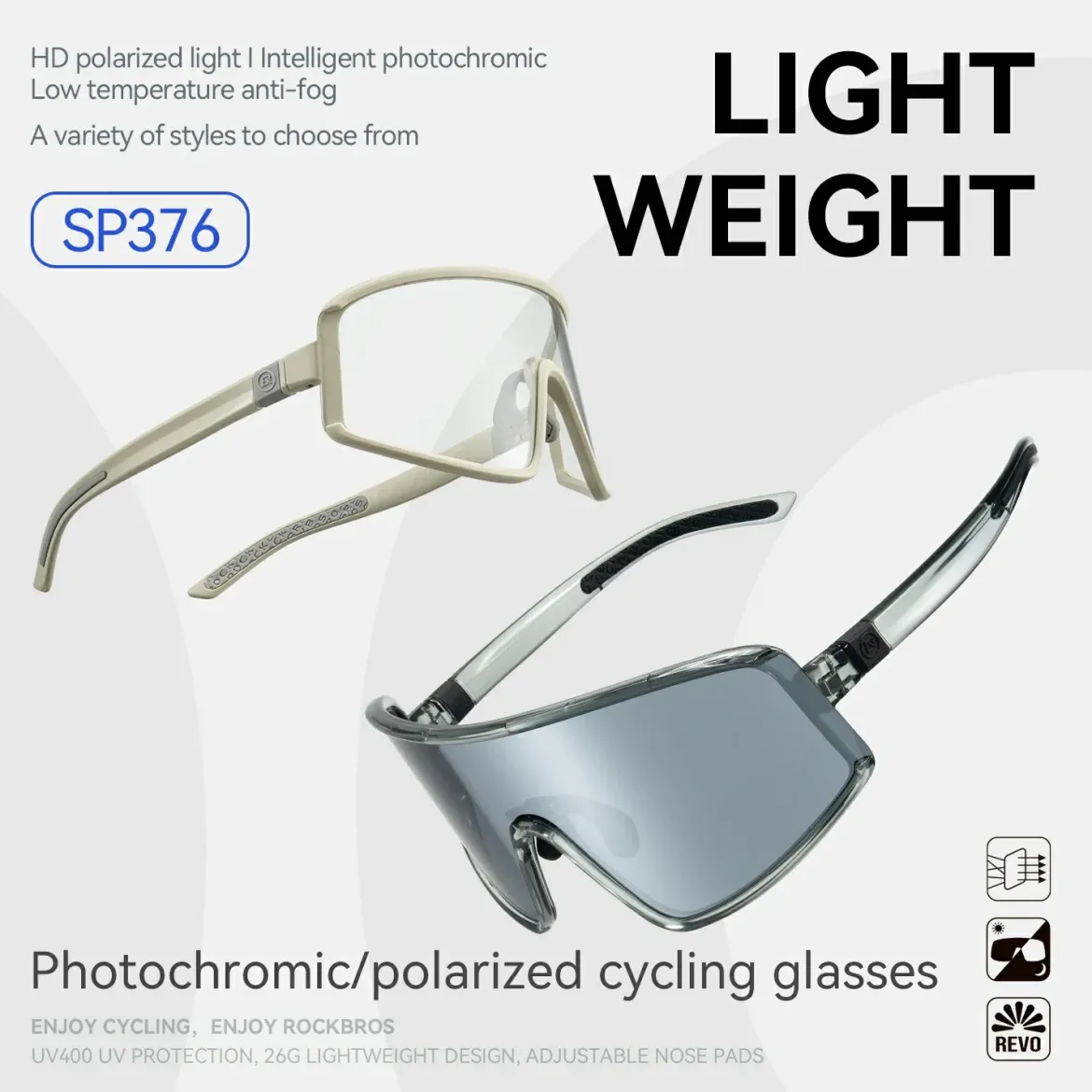 Photochromic Polarized Sports Sunglasses