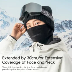 Qunature Double Fleece Warmth Face Neck Integrated Ultra-Comfort
