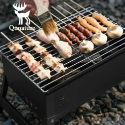 Qunature Durable Iron Chrome BBQ Grill Net with Rounded Corners for Easy Use