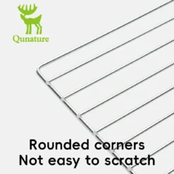 Qunature Durable Iron Chrome BBQ Grill Net with Rounded Corners for Easy Use