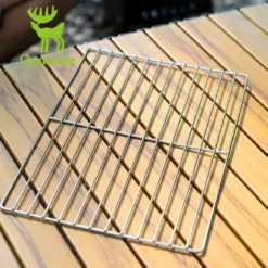 Qunature Durable Iron Chrome BBQ Grill Net with Rounded Corners for Easy Use