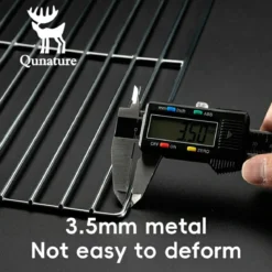 Qunature Durable Iron Chrome BBQ Grill Net with Rounded Corners for Easy Use