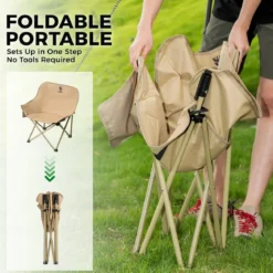 Qunature Folding Carbon Steel Camping Chair - Adult & Kids Sizes