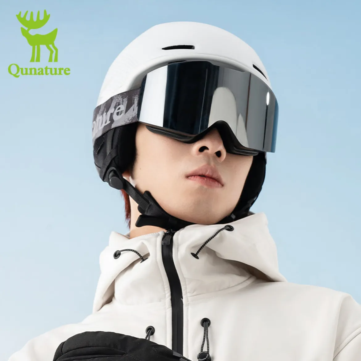 Qunature Frameless Anti-Fog Ski Goggles with UV Protection and Wide View