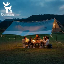Qunature 3-in-1 Waterproof Canopy Floor Mat Raincoat UPF50+ for Camping