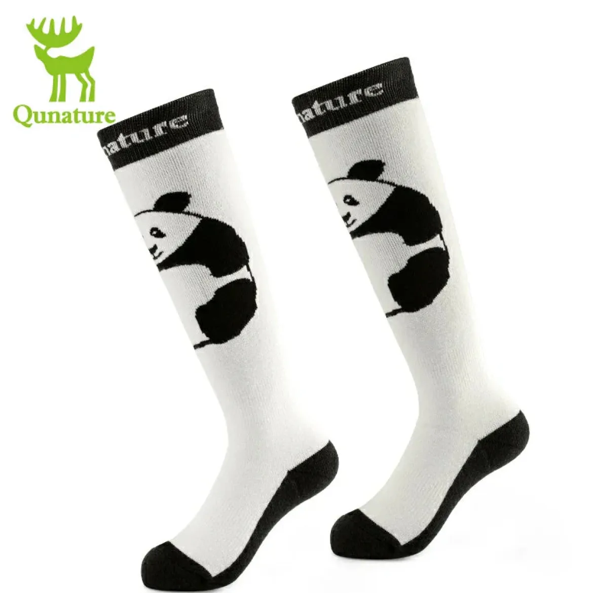 Qunature Kids Panda Ski Socks | Heat Retaining Winter Warmth