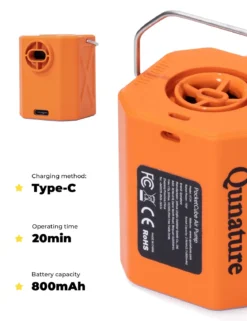 Qunature 4.2kPa Mini Air Pump with 800mAh LED