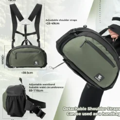 Qunature Lightweight Outdoor Backpack Waist Bag 7.9L