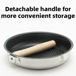Qunature Non-Stick Stainless Steel Frying Pan with Detachable Handle