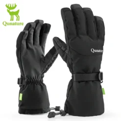 Qunature Outdoor Insulated Ski Gloves - Windproof Waterproof Touchscreen Compatible