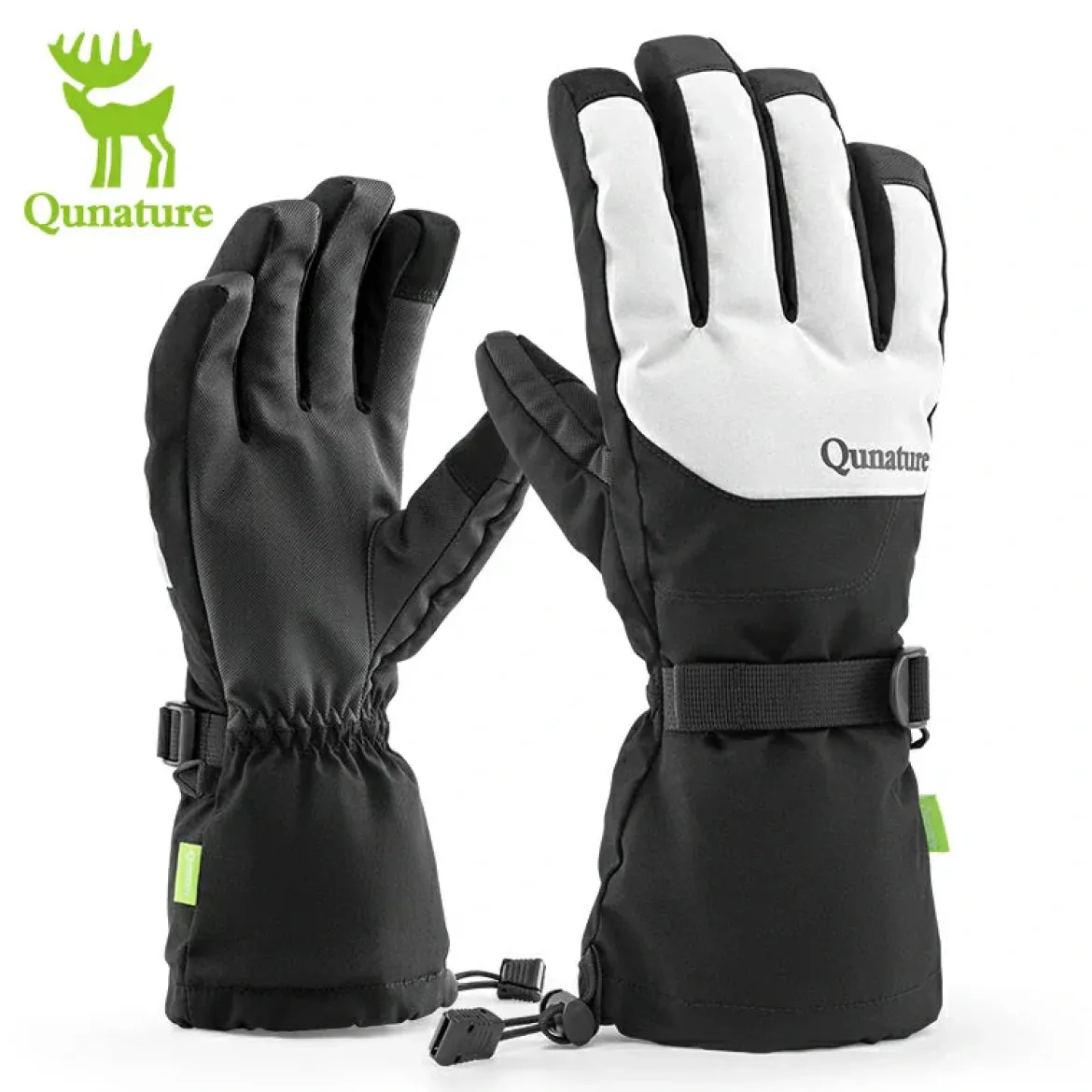 Qunature Outdoor Insulated Ski Gloves - Windproof Waterproof Touchscreen Compatible